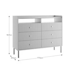 Georgi 6 Drawer TV Chest, Natural -Habitat Store 30928255 alt09