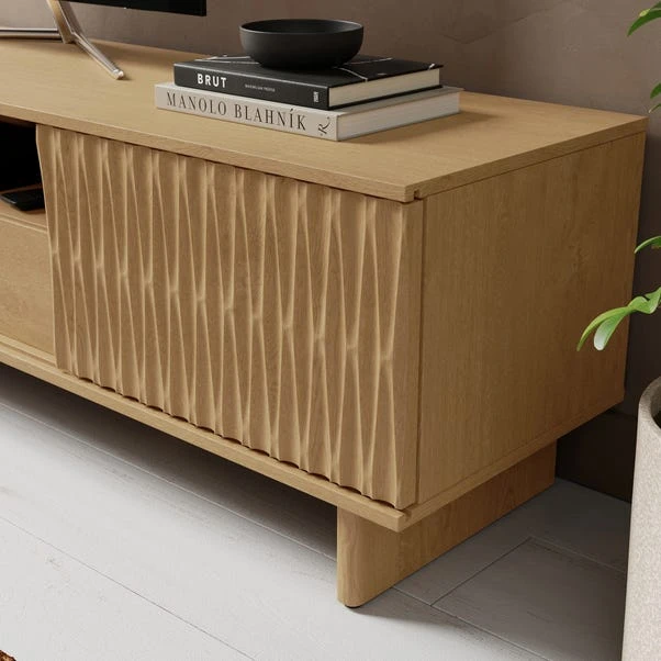 Inga Extra Wide TV Unit For TVs Up To 75", Oak Effect 5 Inga Extra Wide TV Unit For TVs Up To 75", Oak Effect - Image 3