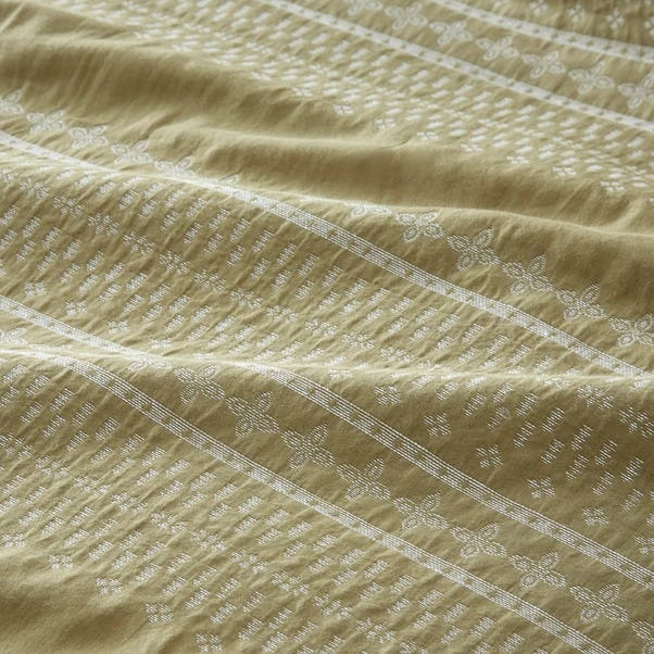 Alara Jaquard 100% Cotton Duvet Cover And Pillowcase Set 12 Alara Jaquard 100% Cotton Duvet Cover And Pillowcase Set - Image 10