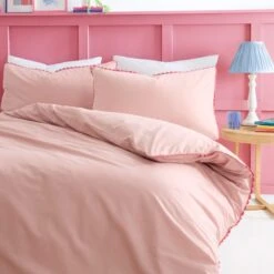 Phoebe Scallop 100% Cotton Duvet Cover And Pillowcase Set -Habitat Store 30928312 alt03