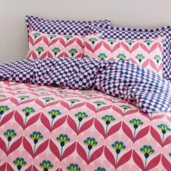 Tallie Retro Cotton Oxford Pillowcase 8 Tallie Retro Cotton Oxford Pillowcase -Habitat Store 30928394 alt03