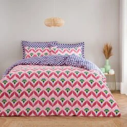 Tallie Retro Cotton Duvet Cover & Pillowcase Set -Habitat Store 30928538