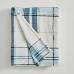 Printed Check Fleece Throw 12 Printed Check Fleece Throw -Habitat Store 30928609 alt02