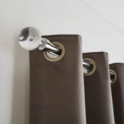 Faceted Ball Extendable Metal Eyelet Curtain Pole -Habitat Store 30928633 alt04