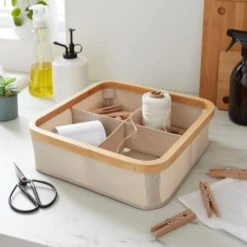 Berkeley 4 Compartments Foldable Storage Basket -Habitat Store 30929109