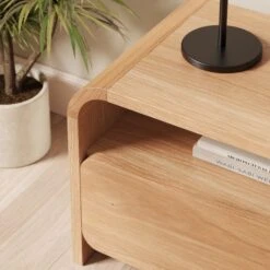 Bennett Extra Wide TV Unit For TVs Up To 70", Light Oak -Habitat Store 30929181 alt03