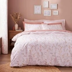 Freya Stem Floral 144 Thread Count Cotton Duvet Cover & Pillowcase Set -Habitat Store 30929250
