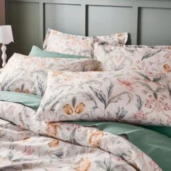Imi Tulip Floral 144 Thread Count Cotton Duvet Cover & Pillowcase Set -Habitat Store 30929273 alt03