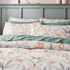 Imi Tulip Floral 144 Thread Count Cotton Duvet Cover & Pillowcase Set -Habitat Store 30929273 alt05
