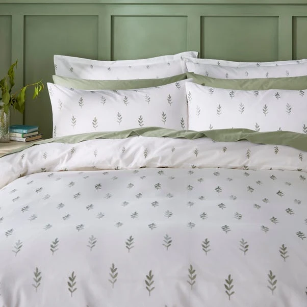 Harper Stem Floral 144 Thread Count Cotton Duvet Cover & Pillowcase Set 15 Harper Stem Floral 144 Thread Count Cotton Duvet Cover & Pillowcase Set - Image 13