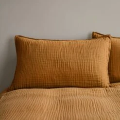 Cotton Muslin Woven Standard Pillowcase Pair -Habitat Store 30929289