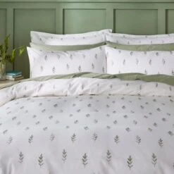 Harper Stem Floral 144 Thread Count Cotton Duvet Cover & Pillowcase Set 24 Harper Stem Floral 144 Thread Count Cotton Duvet Cover & Pillowcase Set -Habitat Store 30929293 alt02