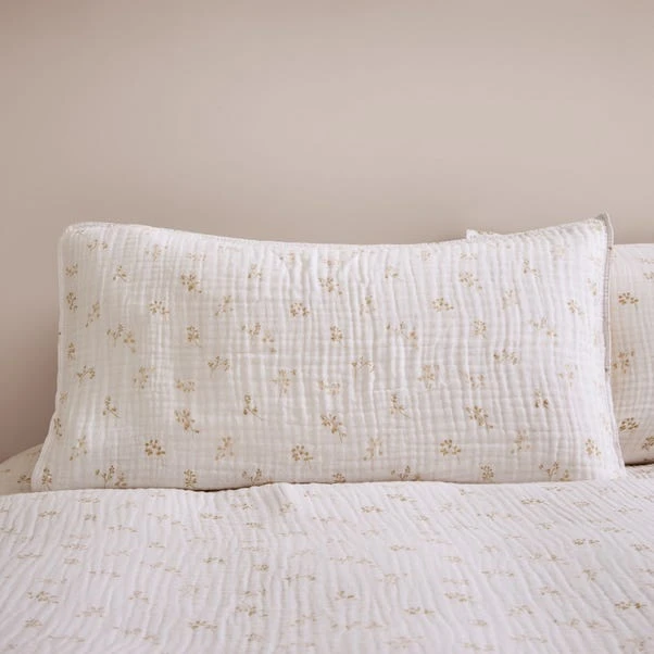 Cotton Muslin Spring Natural Standard Pillowcase Pair 3 Cotton Muslin Spring Natural Standard Pillowcase Pair