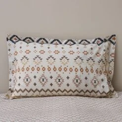 Jabari Aztec 144 Thread Count Terracotta Oxford Pillowcase -Habitat Store 30929320 alt01
