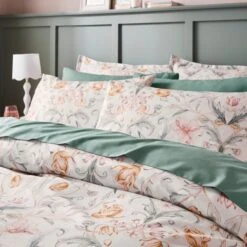 Imi Tulip Floral 144 Thread Count Cotton Duvet Cover & Pillowcase Set -Habitat Store 30929321 alt04