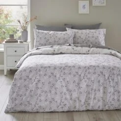 Moonlight Floral 144 Thread Count Reversible Duvet Cover & Pillowcase Set -Habitat Store 30929325 alt02