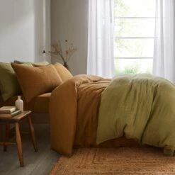 Cotton Muslin Woven Duvet Cover & Pillowcase Set -Habitat Store 30929332 alt05