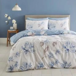 Lois Floral 144 Thread Count Reversible Duvet Cover & Pillowcase Set 30 Lois Floral 144 Thread Count Reversible Duvet Cover & Pillowcase Set -Habitat Store 30929333
