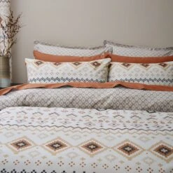 Jabari Aztec 144 Thread Count Reversible Duvet Cover & Pillowcase Set 29 Jabari Aztec 144 Thread Count Reversible Duvet Cover & Pillowcase Set -Habitat Store 30929335 alt07