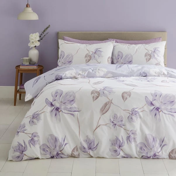Lois Floral 144 Thread Count Reversible Duvet Cover & Pillowcase Set 3 Lois Floral 144 Thread Count Reversible Duvet Cover & Pillowcase Set