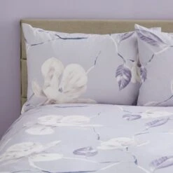 Lois Floral 144 Thread Count Reversible Duvet Cover & Pillowcase Set 25 Lois Floral 144 Thread Count Reversible Duvet Cover & Pillowcase Set -Habitat Store 30929337 alt03