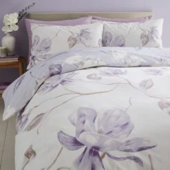 Lois Floral 144 Thread Count Reversible Duvet Cover & Pillowcase Set 28 Lois Floral 144 Thread Count Reversible Duvet Cover & Pillowcase Set -Habitat Store 30929337 alt06
