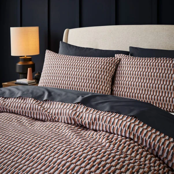 Nils Geometric 144 Thread Count Duvet Cover & Pillowcase Set 13 Nils Geometric 144 Thread Count Duvet Cover & Pillowcase Set - Image 11