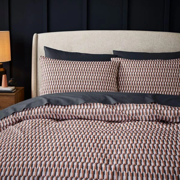 Nils Geometric 144 Thread Count Duvet Cover & Pillowcase Set 15 Nils Geometric 144 Thread Count Duvet Cover & Pillowcase Set - Image 13