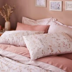Freya Stem Floral 144 Thread Count Cotton Duvet Cover & Pillowcase Set -Habitat Store 30929352 alt06