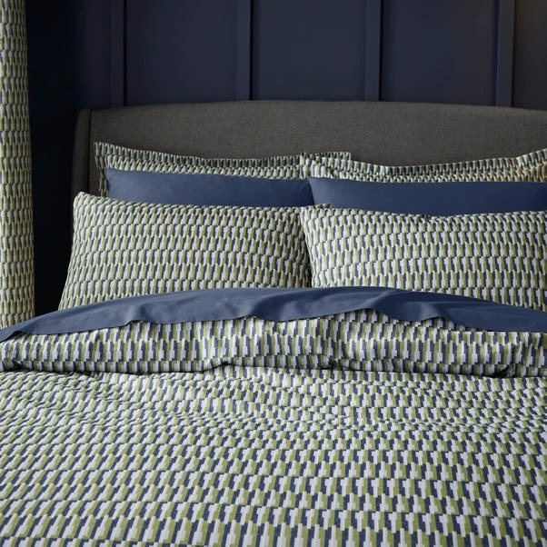 Nils Geometric 144 Thread Count Duvet Cover & Pillowcase Set 8 Nils Geometric 144 Thread Count Duvet Cover & Pillowcase Set - Image 6