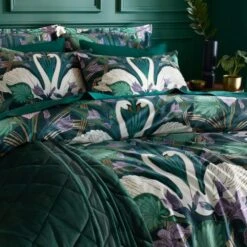 Nouveau Swan Duvet Cover And Pillowcase Set 31 Nouveau Swan Duvet Cover And Pillowcase Set -Habitat Store 30929366 alt03