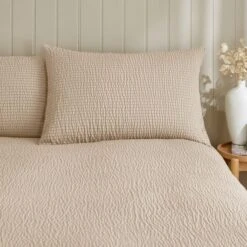 Larken Seersucker Standard Pillowcase Pair -Habitat Store 30929814