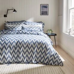 Tazman Wave 100% Cotton Duvet Cover And Pillowcase Set 36 Tazman Wave 100% Cotton Duvet Cover And Pillowcase Set -Habitat Store 30929820