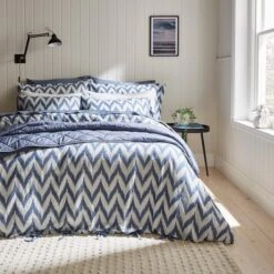 Tazman Wave 100% Cotton Duvet Cover And Pillowcase Set 34 Tazman Wave 100% Cotton Duvet Cover And Pillowcase Set -Habitat Store 30929845 alt07