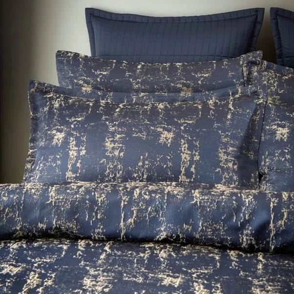 Mineral Abstract Navy Oxford Pillowcase 3 Mineral Abstract Navy Oxford Pillowcase