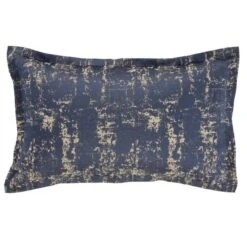 Mineral Abstract Navy Oxford Pillowcase 9 Mineral Abstract Navy Oxford Pillowcase -Habitat Store 30929853 alt06