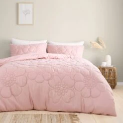 Hansley Floral Quilted Duvet Cover And Pillowcase Set -Habitat Store 30929858