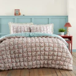 Delphine Quilted Floral Duvet Cover And Pillowcase Set 28 Delphine Quilted Floral Duvet Cover And Pillowcase Set -Habitat Store 30929939