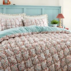 Delphine Quilted Floral Duvet Cover And Pillowcase Set 30 Delphine Quilted Floral Duvet Cover And Pillowcase Set -Habitat Store 30929939 alt03