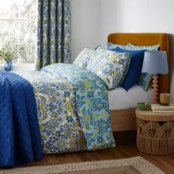 Darcey Damask Polycotton Duvet Cover And Pillowcase Set -Habitat Store 30930160 alt07