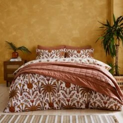 Palma Tropics 100% Cotton Duvet Cover And Pillowcase Set -Habitat Store 30930172 alt08