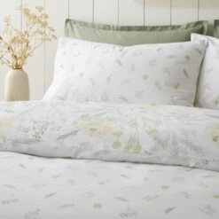 Floral Shadows 100% Cotton Duvet Cover And Pillowcase Set 25 Floral Shadows 100% Cotton Duvet Cover And Pillowcase Set -Habitat Store 30930191 alt03