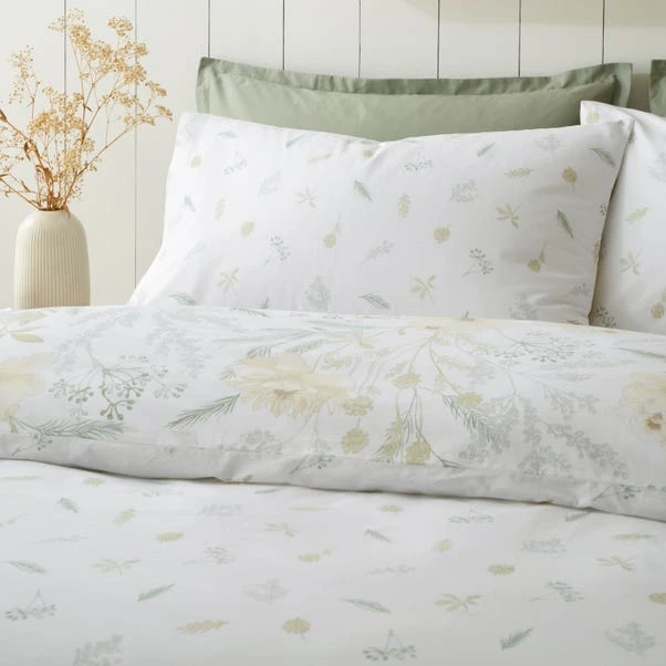 Floral Shadows 100% Cotton Duvet Cover And Pillowcase Set 6 Floral Shadows 100% Cotton Duvet Cover And Pillowcase Set - Image 4