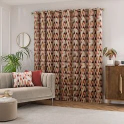 Kelso Cut Velvet Eyelet Curtains -Habitat Store 30930855 alt03