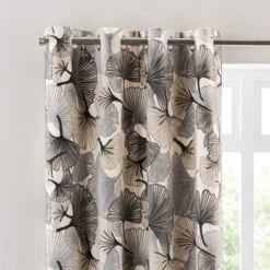 Gingko Cut Velvet Eyelet Curtains -Habitat Store 30931022