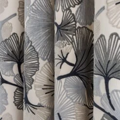 Gingko Cut Velvet Eyelet Curtains -Habitat Store 30931025 alt02