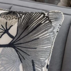 Gingko Cut Velvet Eyelet Curtains -Habitat Store 30931025 alt06