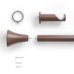 Flush Trumpet Fixed Metal Curtain Pole With Rings -Habitat Store 30931413 alt02