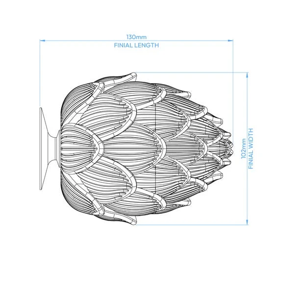 Artichoke Fixed Metal Eyelet Curtain Pole With Rings 8 Artichoke Fixed Metal Eyelet Curtain Pole With Rings - Image 6