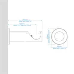 Flush Trumpet Fixed Metal Curtain Pole -Habitat Store 30931511 alt07